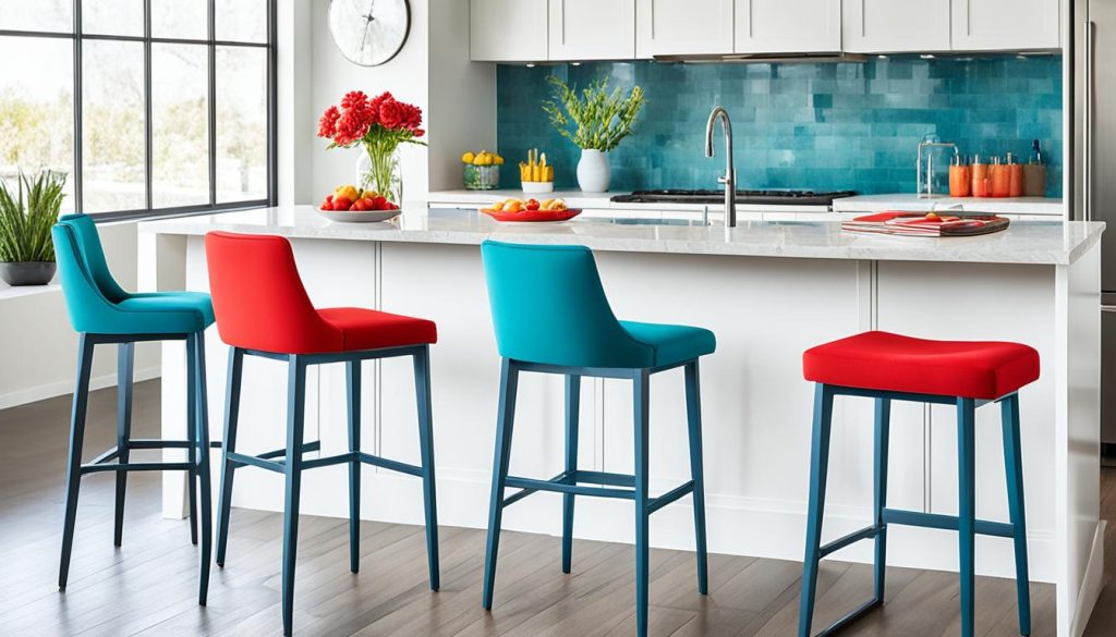 colorful kitchen island stools