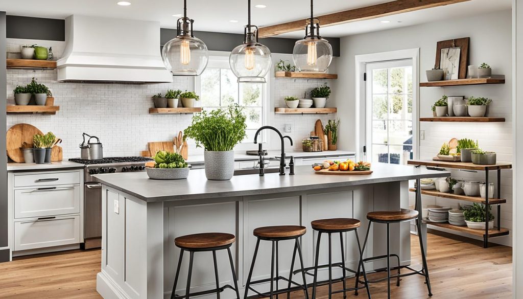 modern farmhouse kitchen island