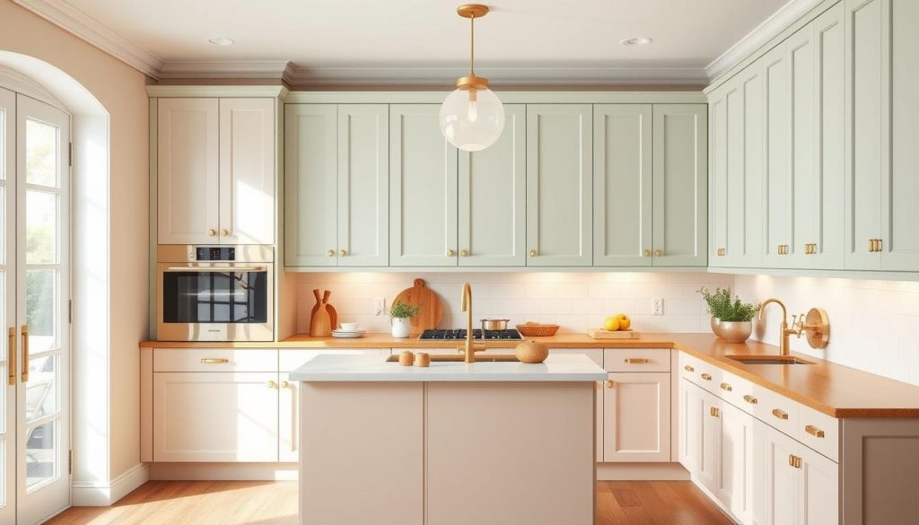 Soft kitchen color palette