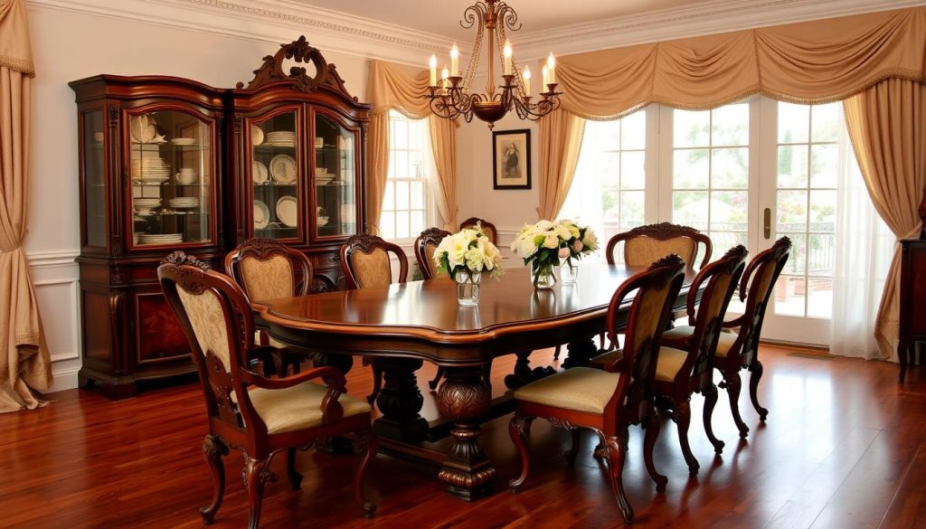 antique furniture in traditional spaces