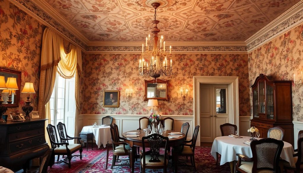 traditional dining room wallpaper